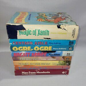 Piers Anthony Xanth Set 8 Hardcover Book Club Lot Fantasy Books